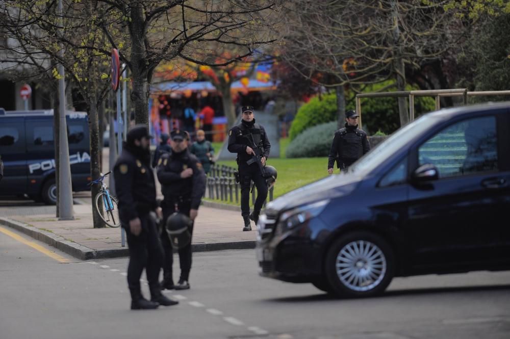 Dispositivo de seguridad alrededor de El Molinón