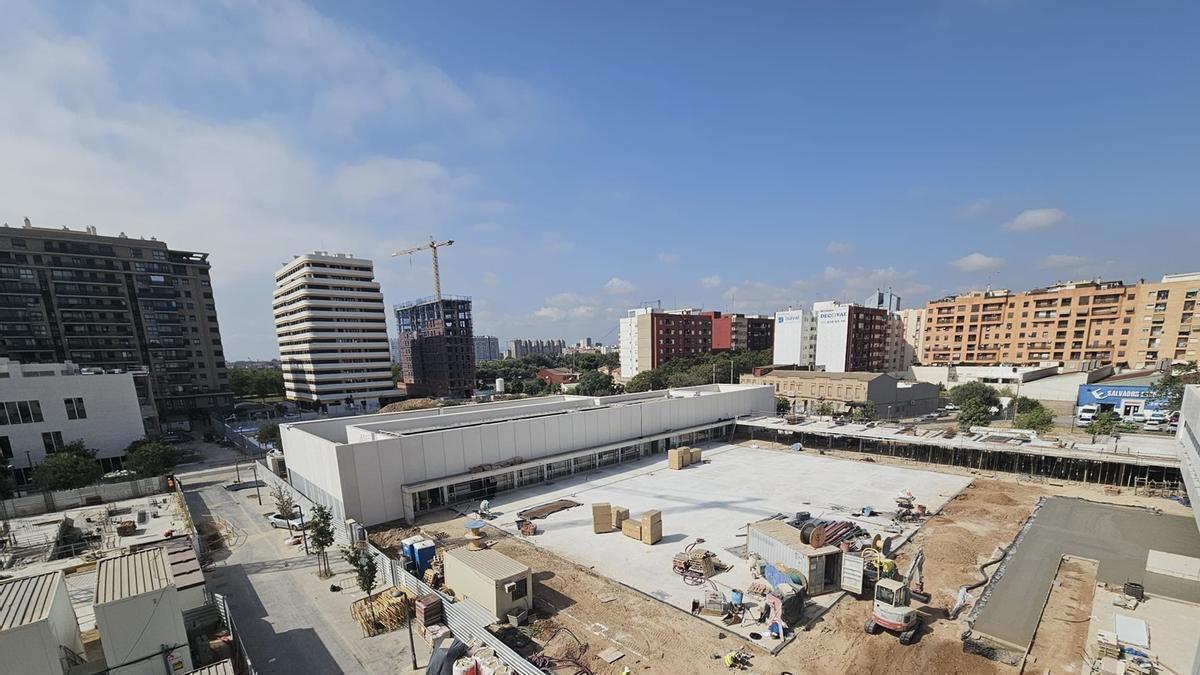 Estado de las obras del CEIP 106 de Malilla este miércoles 2 de septiembre