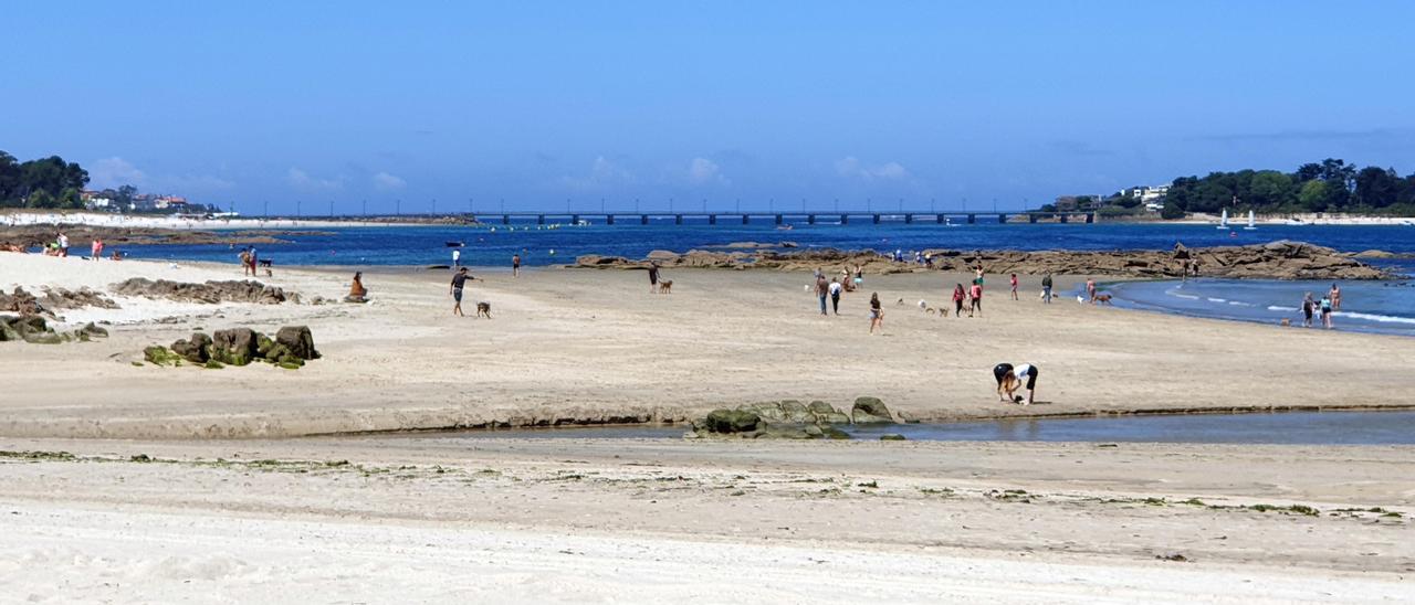 Vista de la playa de A Foz, en Vigo.