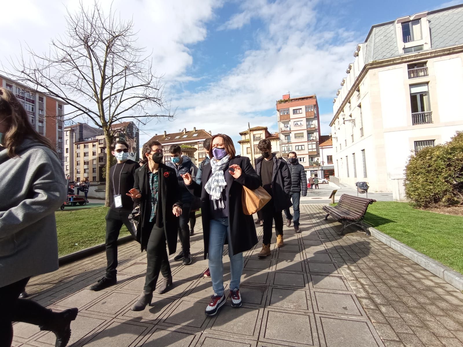 Así ha sido la primera visita guiada a Pola de Siero hecha por los estudiantes de turismo