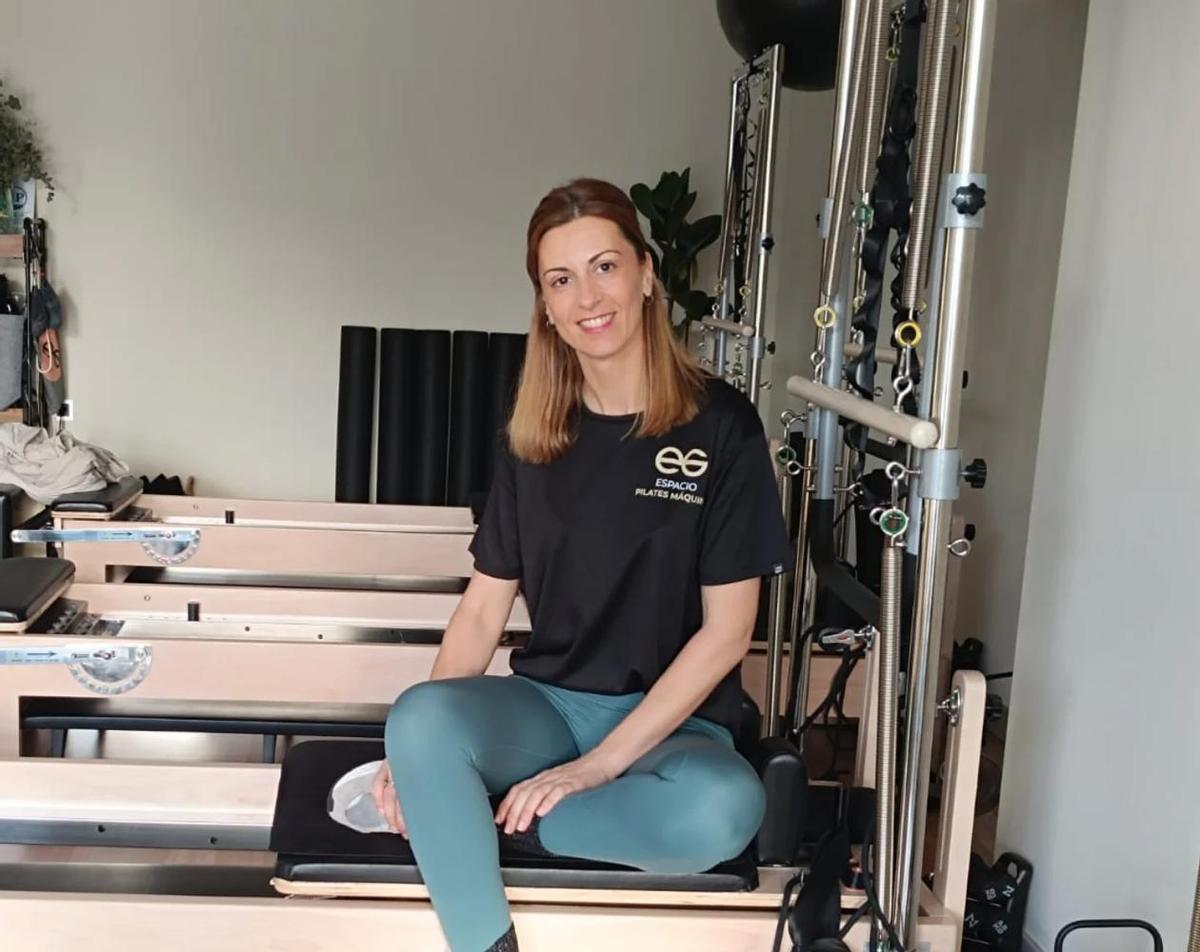 Elena Ramos, en su centro de yoga y pilates.