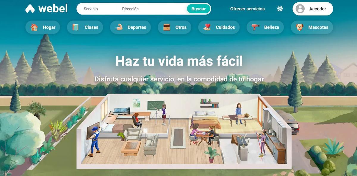 Als Website oder App: So sieht die Website von Webel aus.