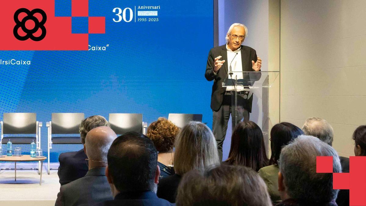 El doctor Bonaventura Clotet, este martes en el acto del 30 aniversario de IrsiCaixa.