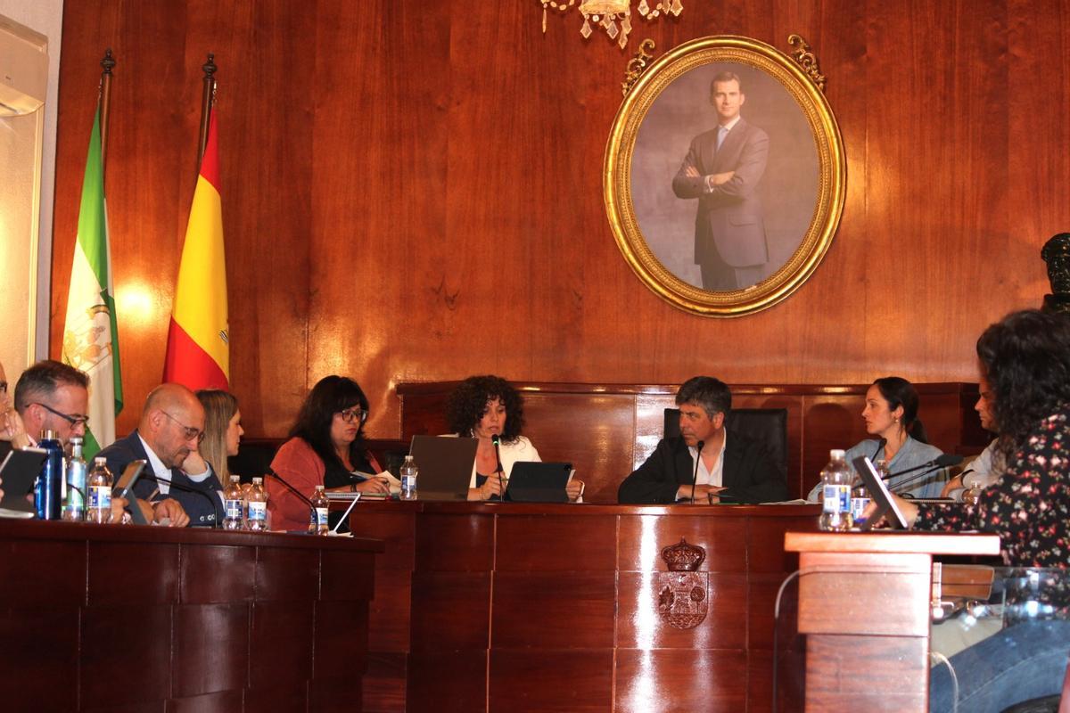 Un momento de la sesión plenaria celebrada en la noche de este miércoles por la Corporación municipal de Montilla.