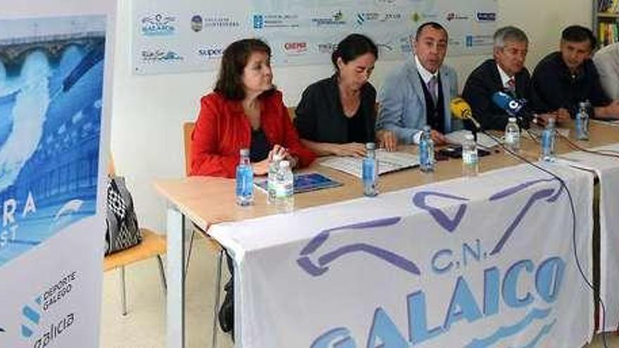 Presentación del Campeonato de España en la piscina Rías do Sur de Pontevedra.