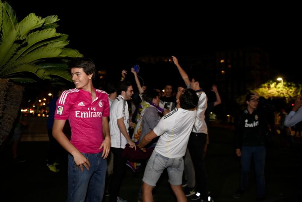 Celebración en Murcia del triunfo del Madrid