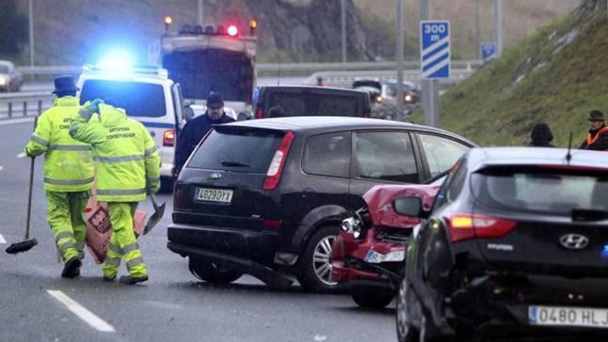 Colisión múltiple en Guipúzcoa