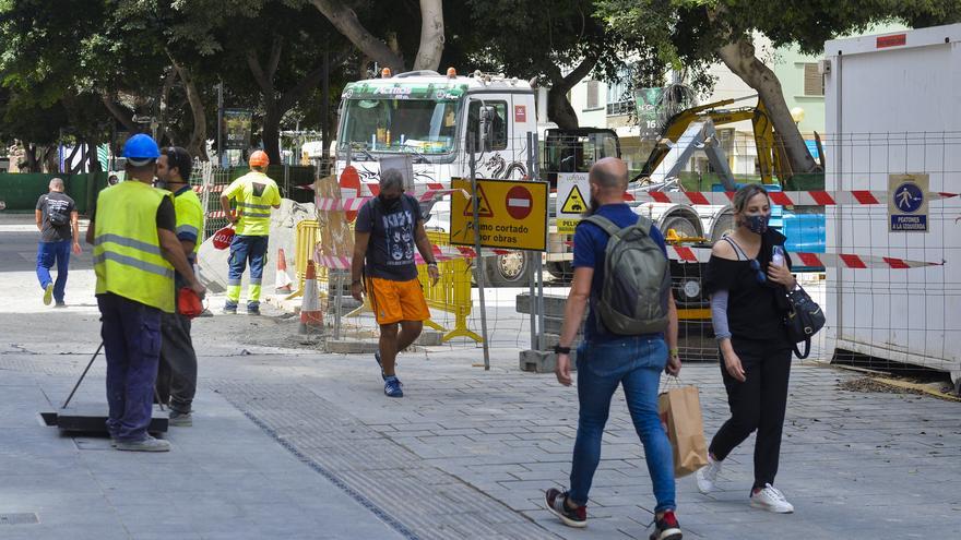 Obras de peatonalización de Mesa y López