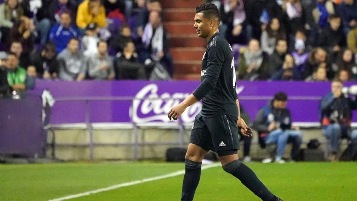 Tras 188 partidos, Casemiro fue expulsado por primera vez ante el Valladolid