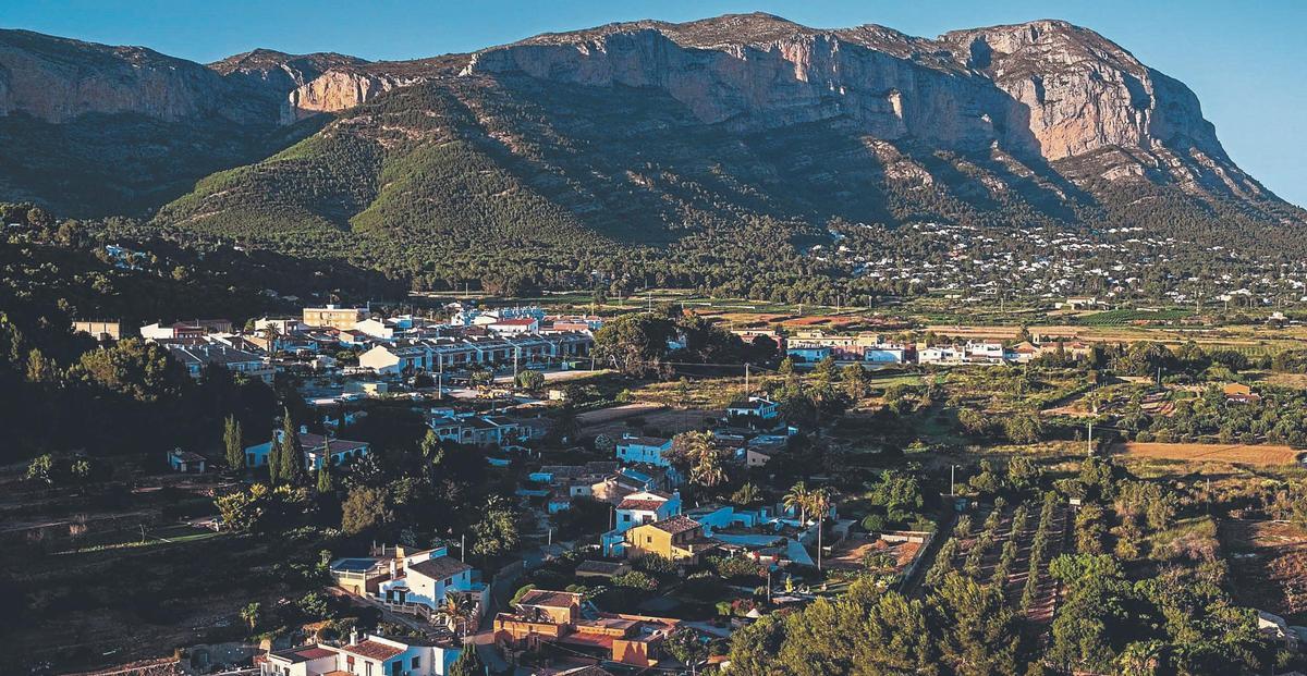Imagen aérea de Jesús Pobre, entidad local menor de Dénia.