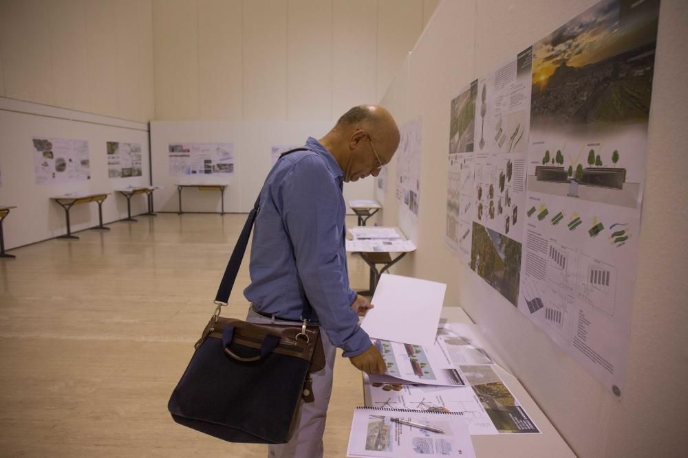 Algunos de los proyectos de los alumnos de Arquitectura que se exhiben en el MUA