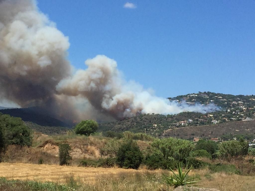 Incendi forestal a Castell d'Aro