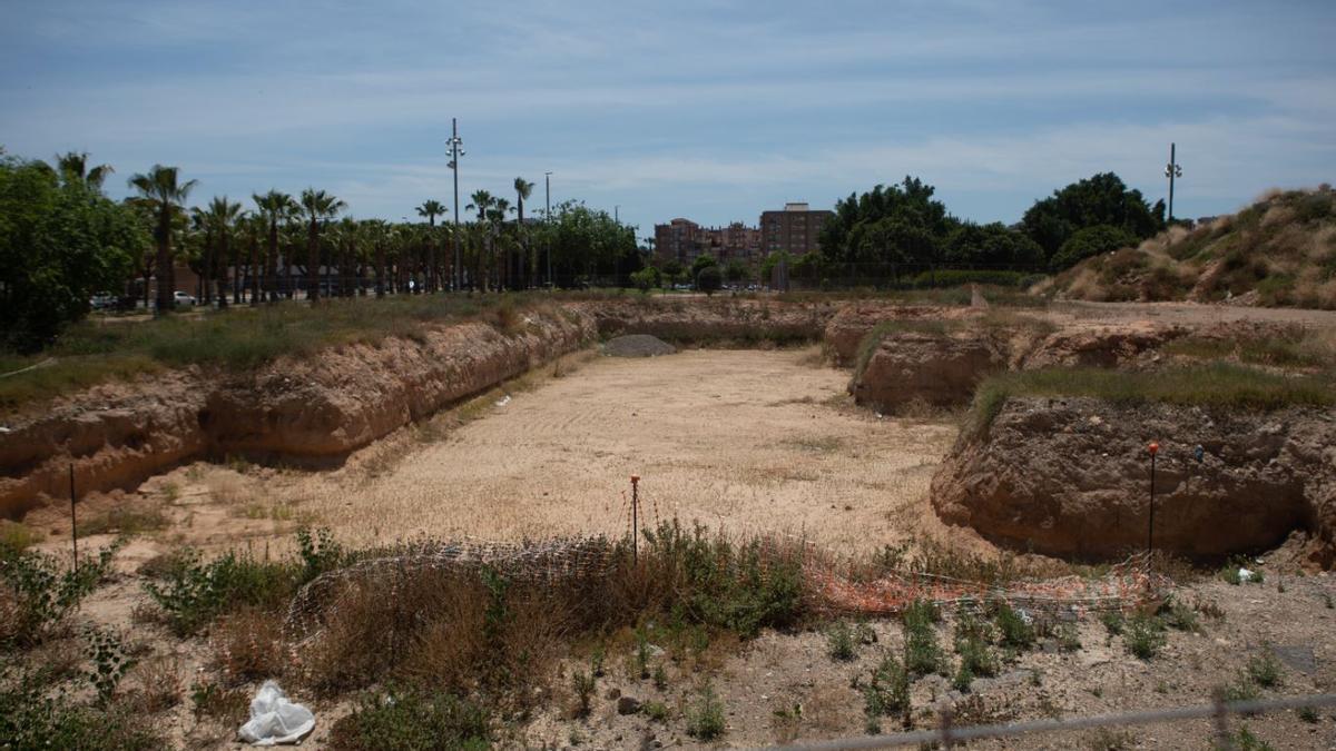 Obras de la futura Escuela Infantil del Parque de la Rosa con capacidad para 99 alumnos de entre 1 y 3 años en una imagen de esta semana.