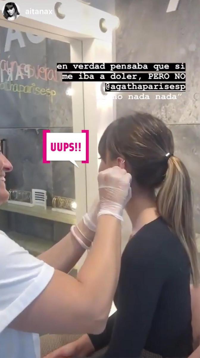 Aitana se hace un 'piercing'