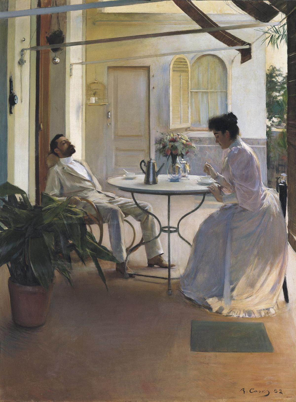 ‘Interior a l'aire lliure’ (1892), de Ramon Casas, estará en la exposición permanente del Museo Carmen Thyssen de Barcelona.
