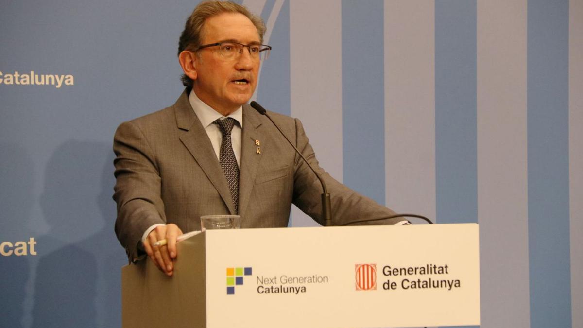Jaume Giró, conseller d’Economia i Hisenda, en la presentació de l’estudi  | ALBERT CADANET/ACN