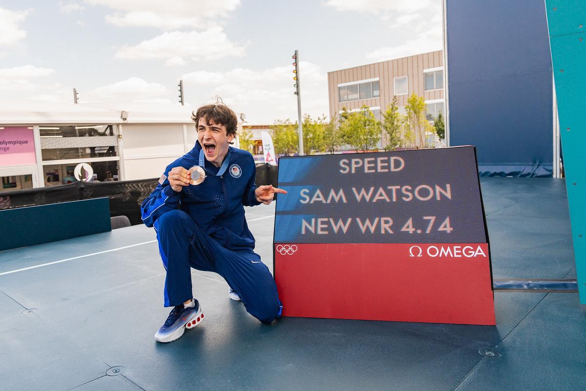 Samuel Watson, record mundial en escalada de velocidad