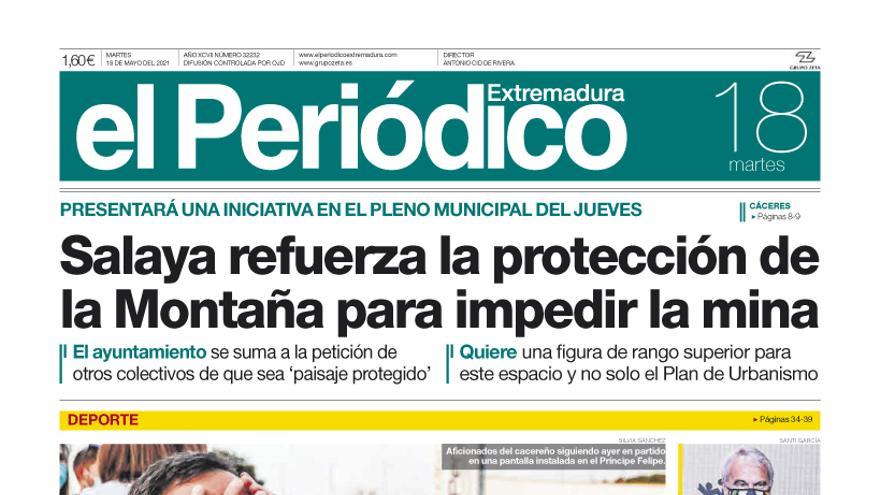 Consulta la portada correspondiente al día 18 de mayo del 2021