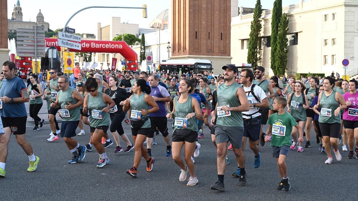 La Cursa de la Mercè 2022 en sus primeros metros de recorrido.