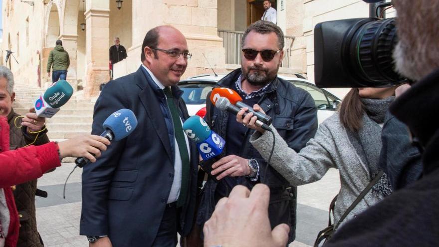 Pedro Antonio Sánchez en los juzgados de Lorca.