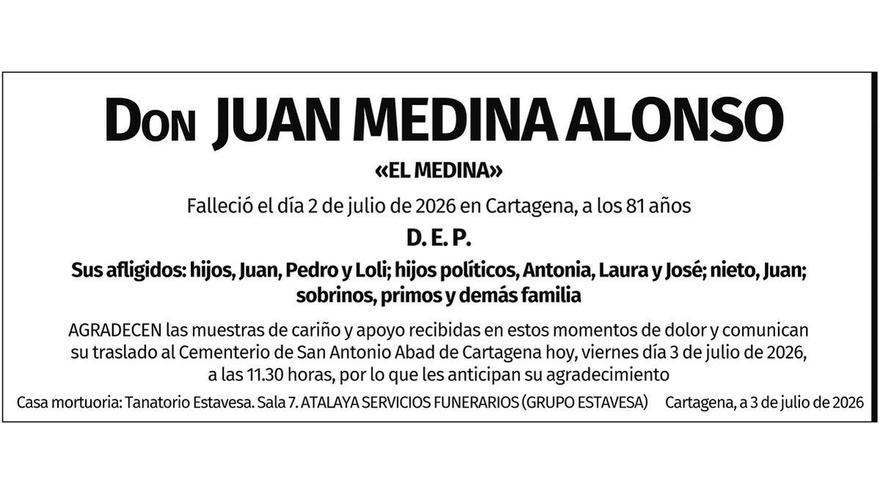 D. Juan Medina Alonso