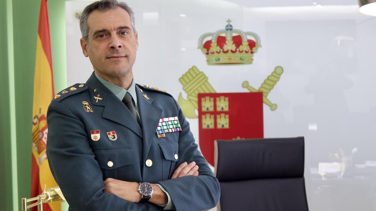 Francisco Pulido Catálan, coronel jefe de la Guardia Civil en la Región de Murcia.