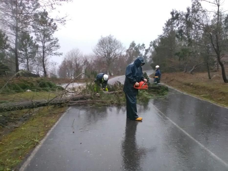 Efectos del temporal en la provincia de Pontevedra