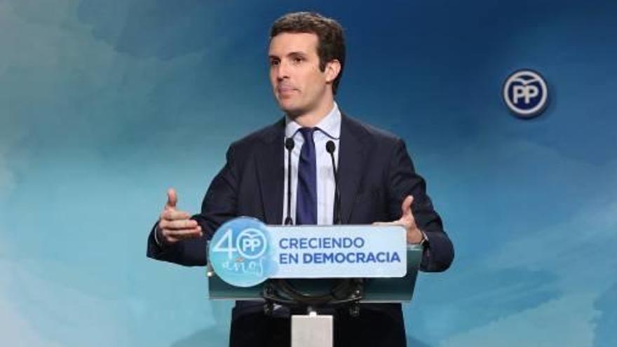 Pablo Casado va dir que Torrent comença «malament» el mandat