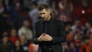 El entrenador del Atlético de Madrid, Diego Pablo Simeone.
