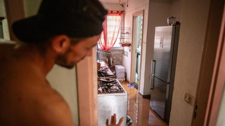 Viviendas de Añaza afectadas por un incendio