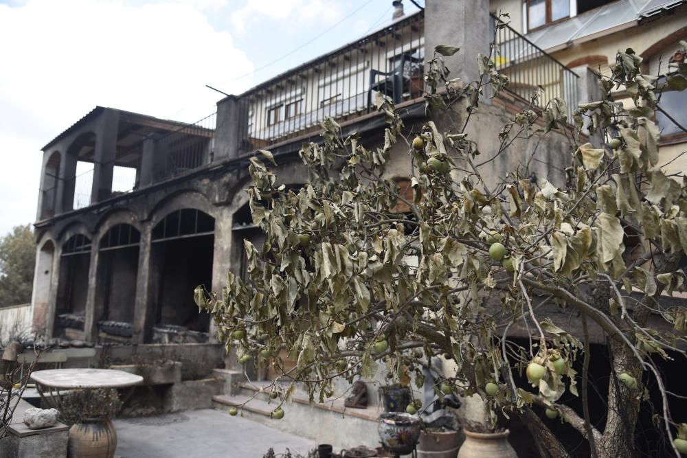 Els habitatges destruïts per les flames