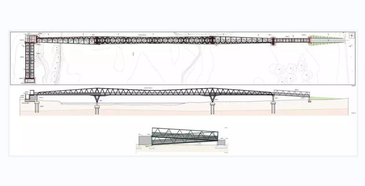Esbòs de la futura infraestructura sobre el riu Ter, entre Bescanó i Sant Gregori.
