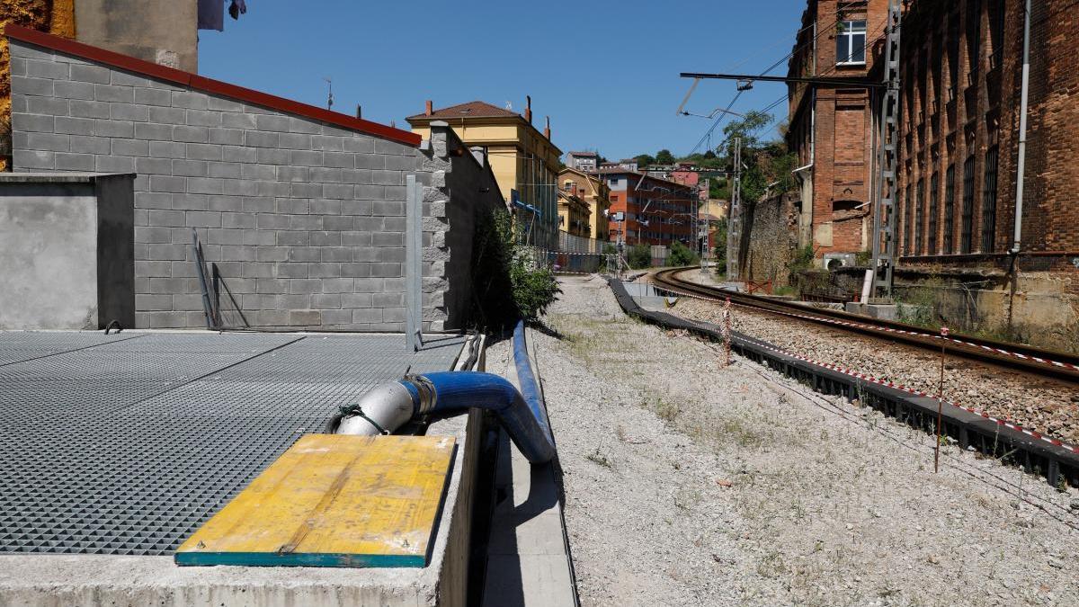 Una de las máquinas con las que se retiró el agua estancada.