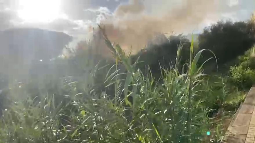 Así se extinguió el incendio donde falleció una persona en Arucas