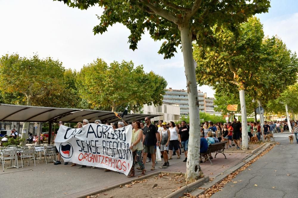 Manifestació contra l'agressió feixista a Manresa