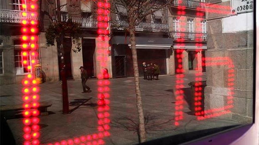 CONTADOR DE VICTIMAS DE VIOLENCIA DE GENERO EN LO QUE LLEVAMOS DE AÑO 2008 INSTALADO EN LA CALLE PRINCIPE (VIGO) SE ENCUENTRA SIN ACTUALIZAR.