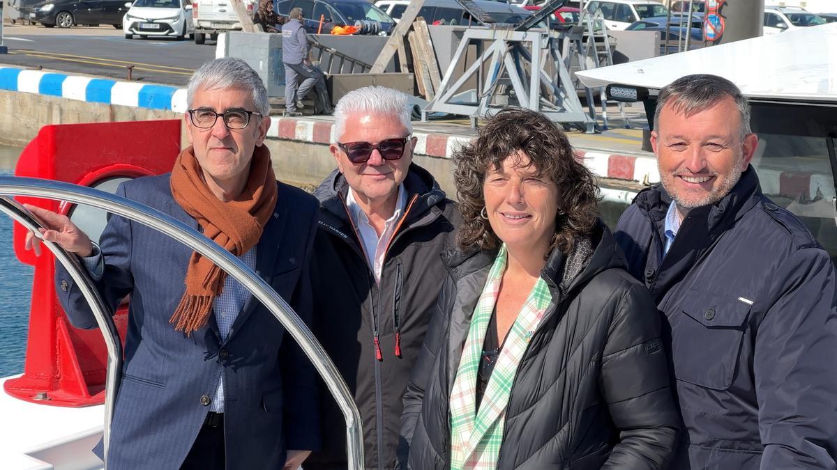 La presentació del vaixell al Port de la Selva.