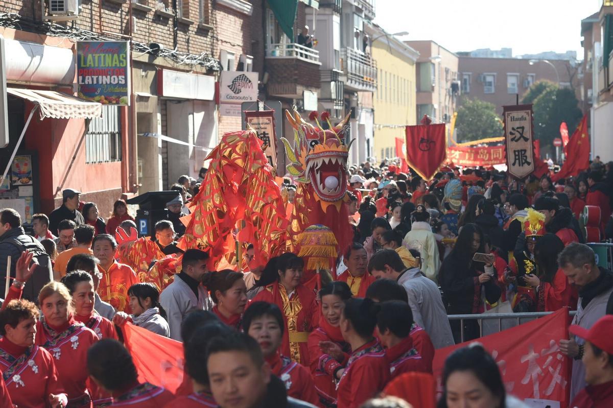 Desfile del Año Nuevo Chino de 2025, en Madrid (España).