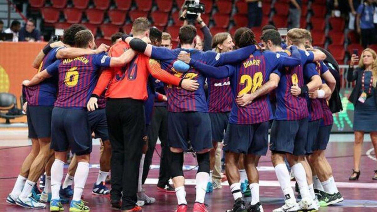El FC Barcelona celebra otro título de campeón del mundo