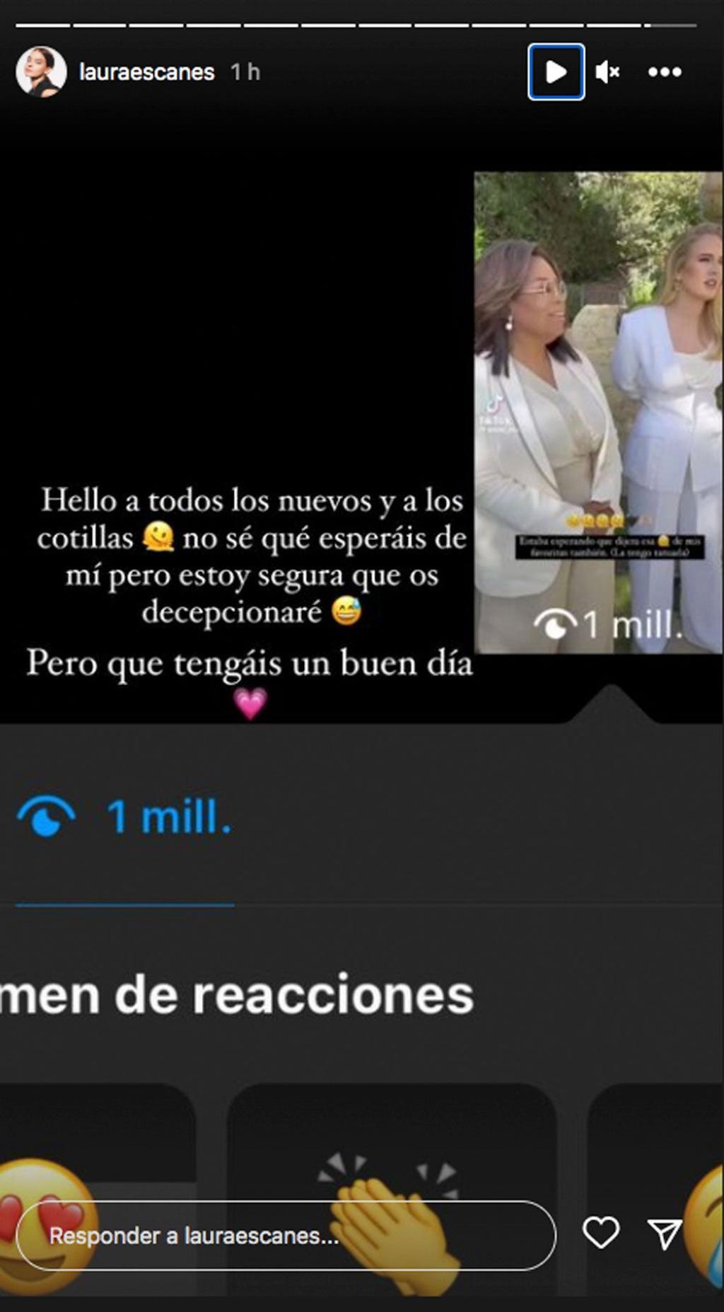 Laura Escanes manda un mensaje a los cotillas de Instagram