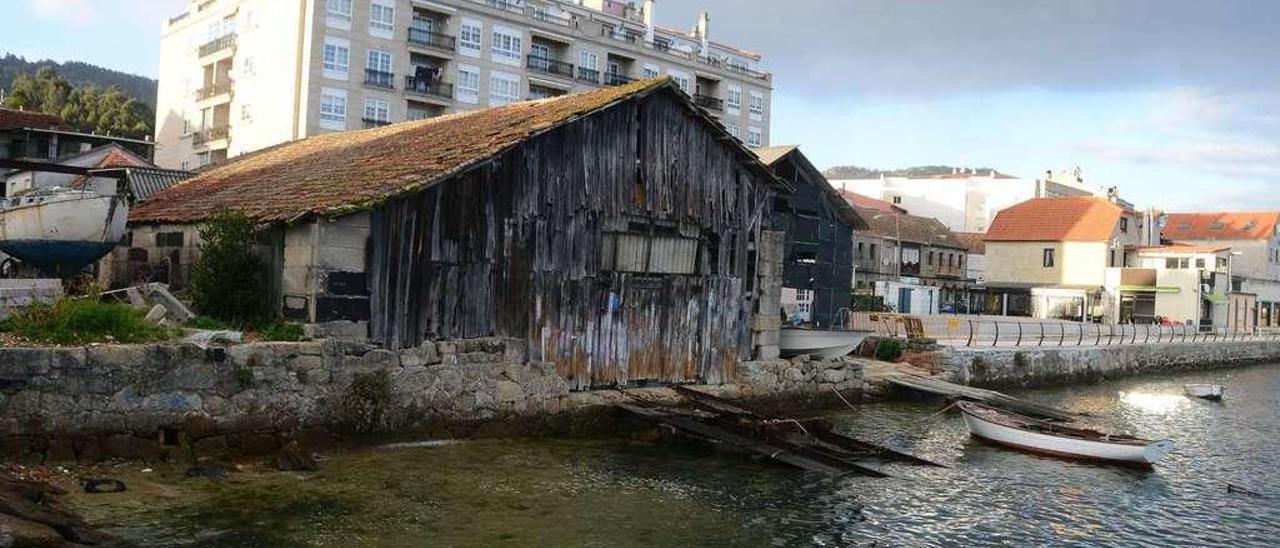 La fachada litoral de los astilleros tradicionales de Moaña. // Gonzalo Núñez