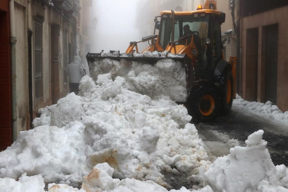 Intensa nevada en Alcoy