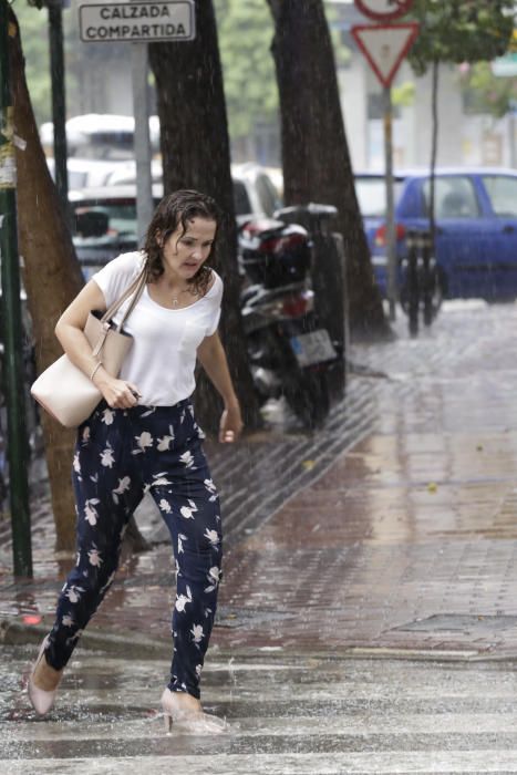 Imágenes de la lluvia en Murcia