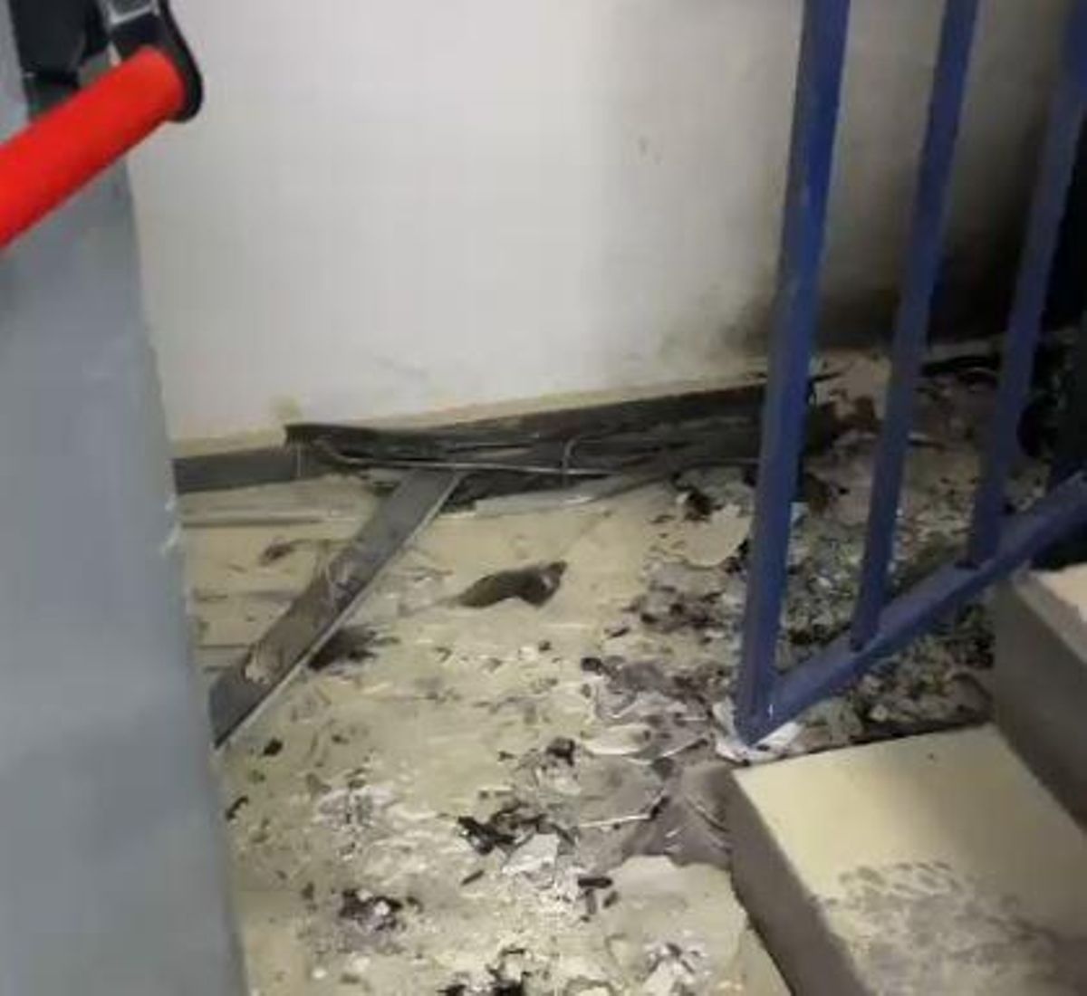Imatge de l'interior de l'aparcament