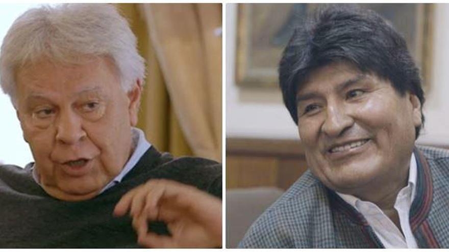 Felipe González y Evo Morales.