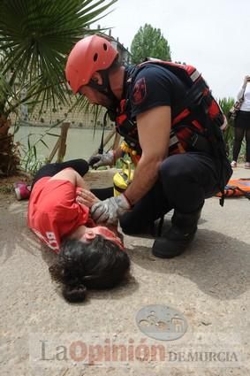 Simulacro en el río Segura