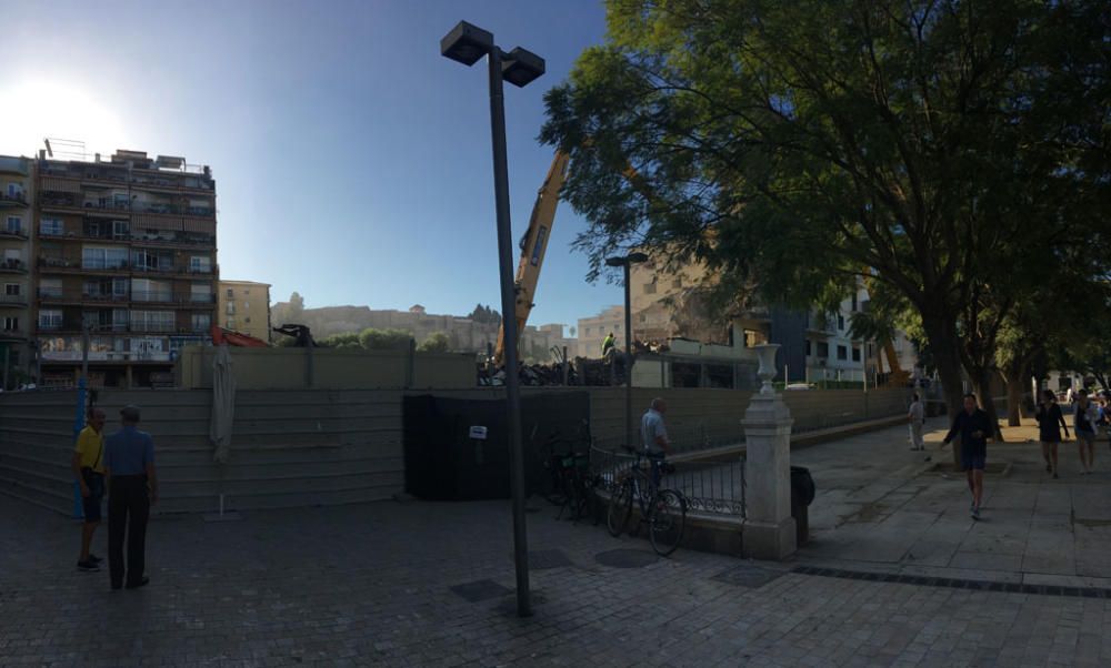 Vista de la Alcazaba desde la plaza de la Merced.