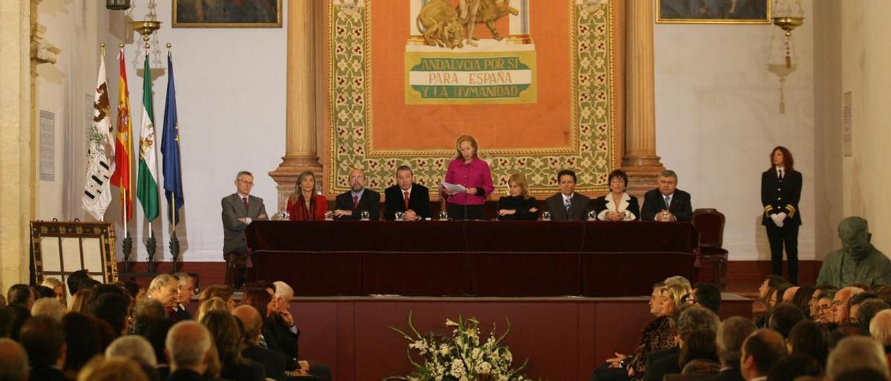 Acto del 30 aniversario del pacto en Antequera, en 2008.