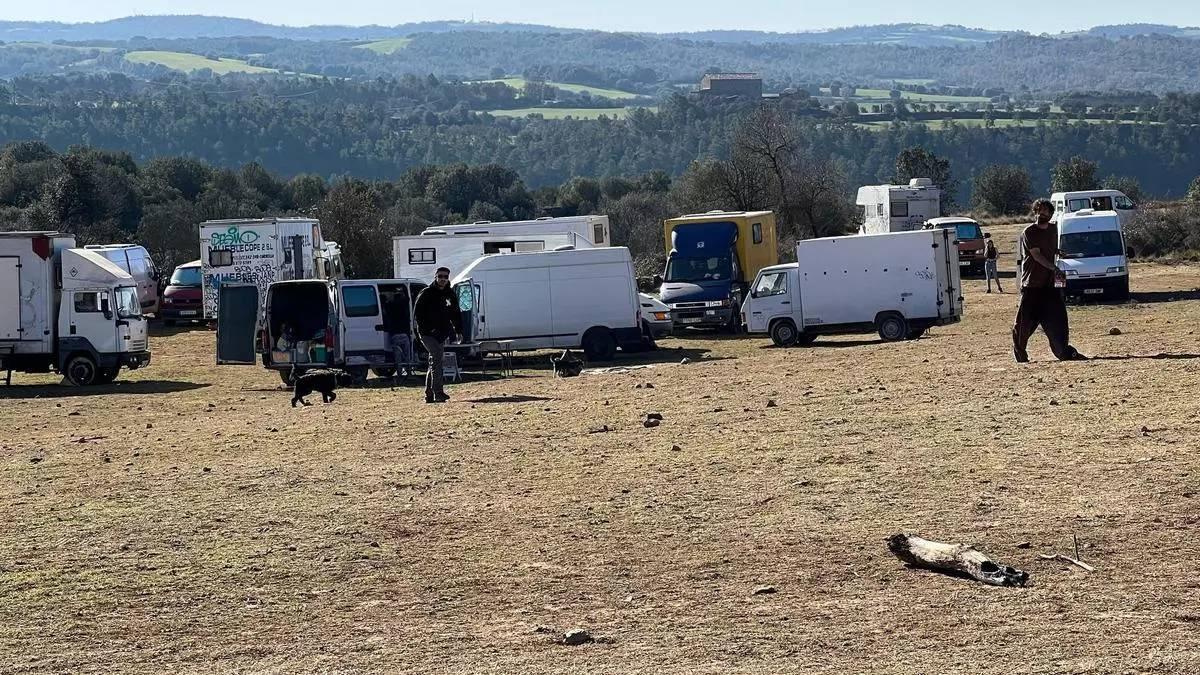 Una rave il·legal en una finca de Torà el febrer de 2023