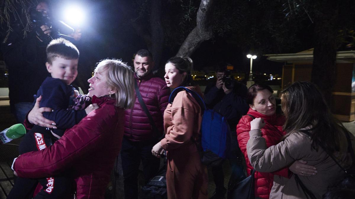 Llegada de refugiados ucranianos a Andalucia.